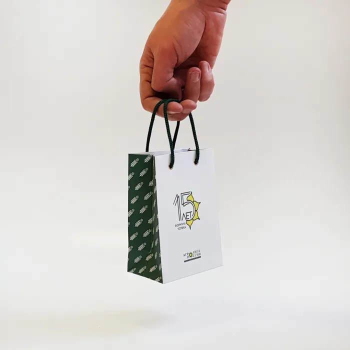 Бумажный пакет мини 10х14х6 см